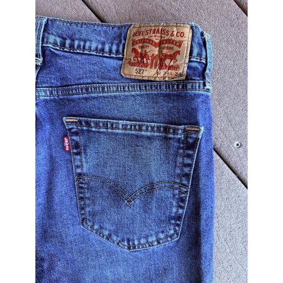 Levi’s 527 Men’s Jeans 34x34 Blue Denim Boot Cut Low Rise Classic Y2K Style - Picture 3 of 4